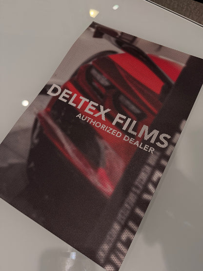 MARKETING: Plastic Tabletop Signs / Perforated Window Vinyl